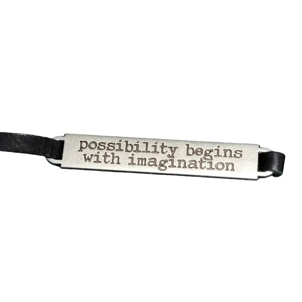 Possibility Begins With Imagination Keychain Graduation Motivational Inspiration